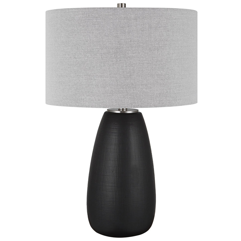 Twilight Satin Black Table Lamp