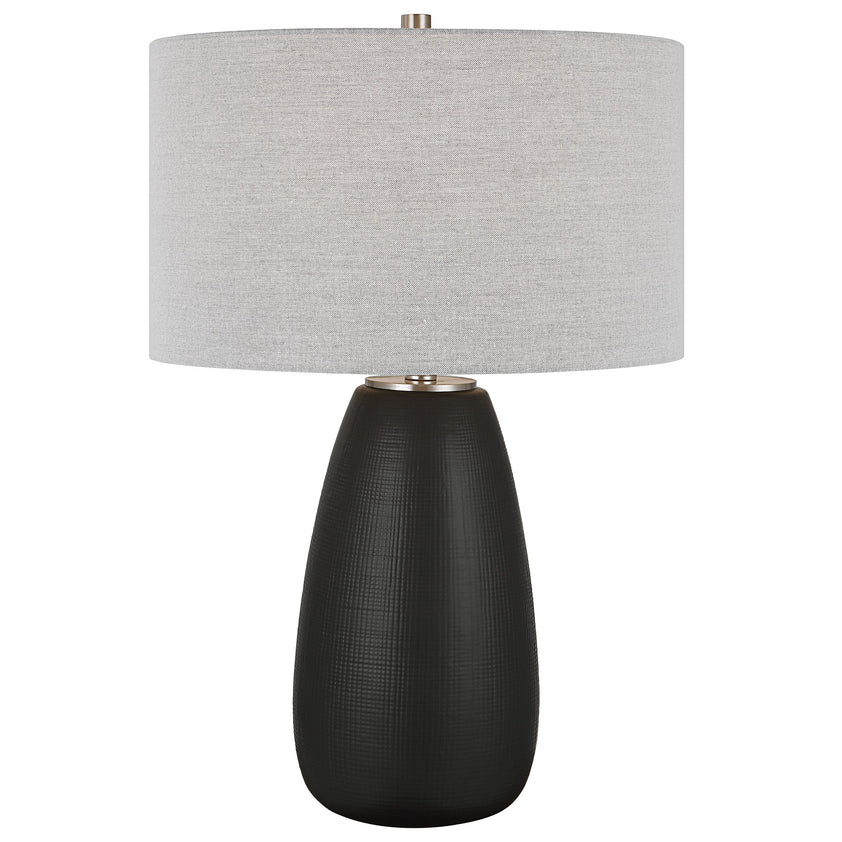 Twilight Satin Black Table Lamp