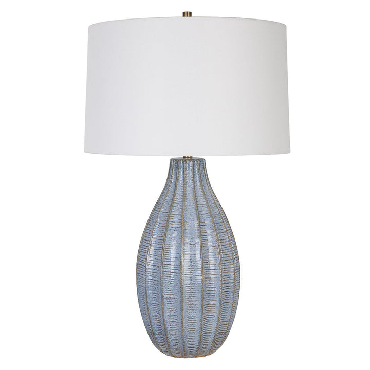 Veston Blue Glaze Table Lamp