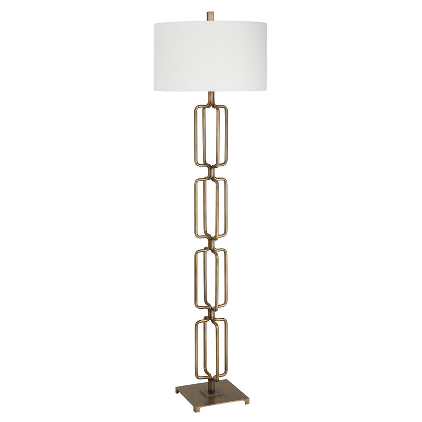 Link Brushed Gold Floor Lamp