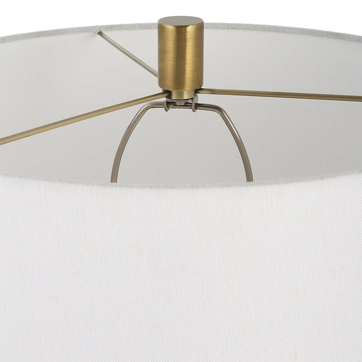 Adelia Ivory and Brass Table Lamp