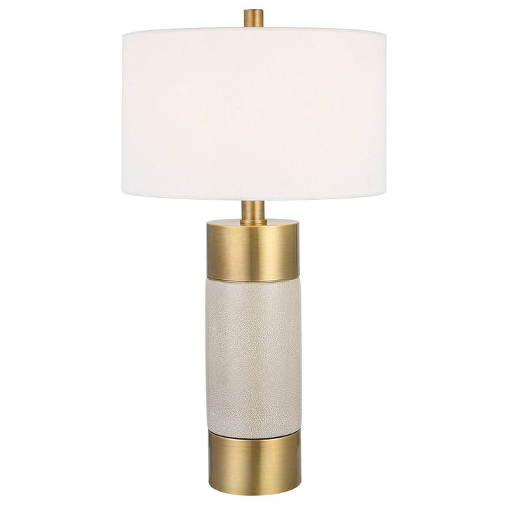 Adelia Ivory and Brass Table Lamp