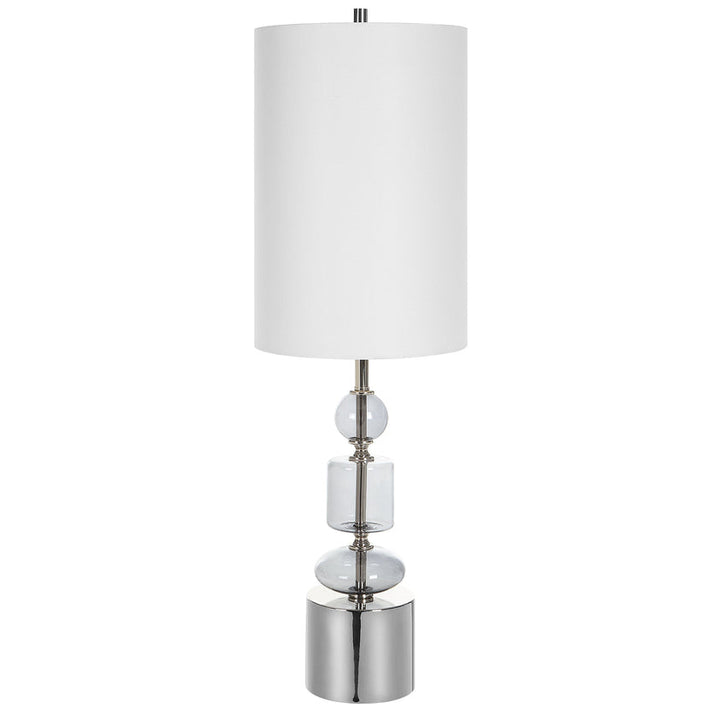 Stratus Gray Glass Buffet Lamp