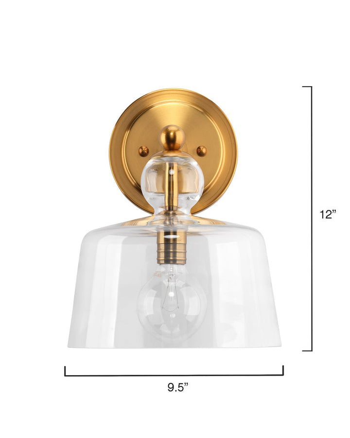 Hudson Wall Sconce-Brass