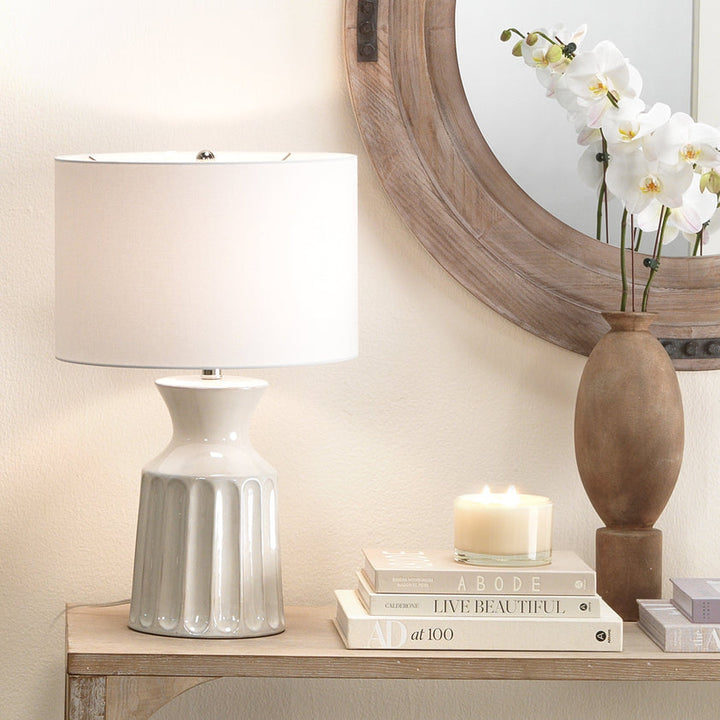 Addison Table Lamp-White