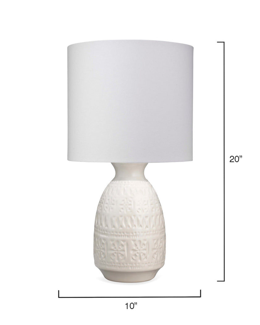 Frieze Table Lamp-White-LS9FRIEZEW