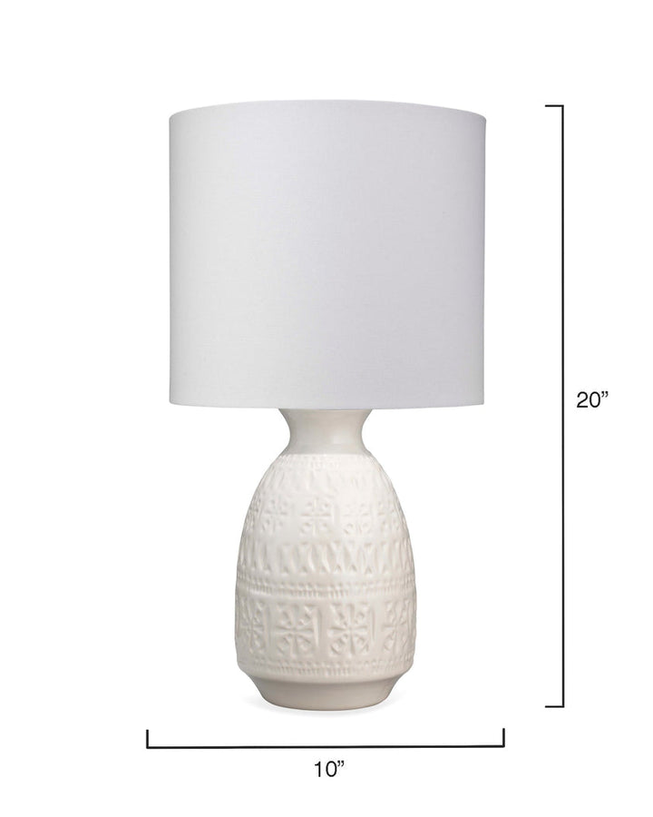 Frieze Table Lamp-White-LS9FRIEZEW