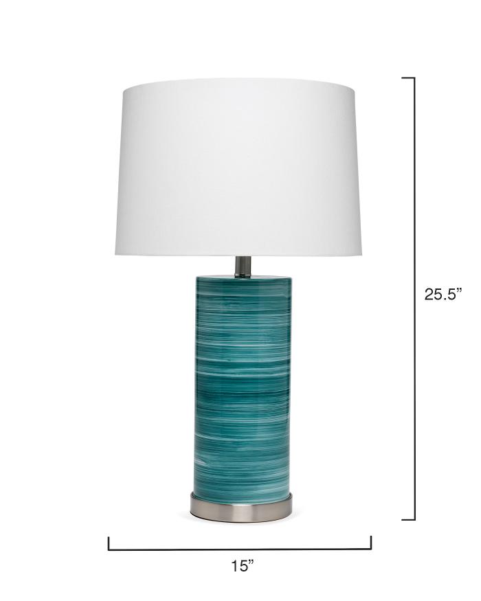 Casey Table Lamp-Turquoise