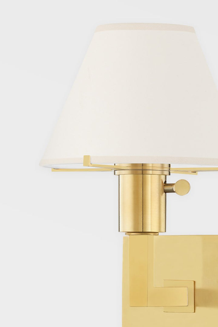 Leeds 1 Light Wall Sconce - Aged Brass