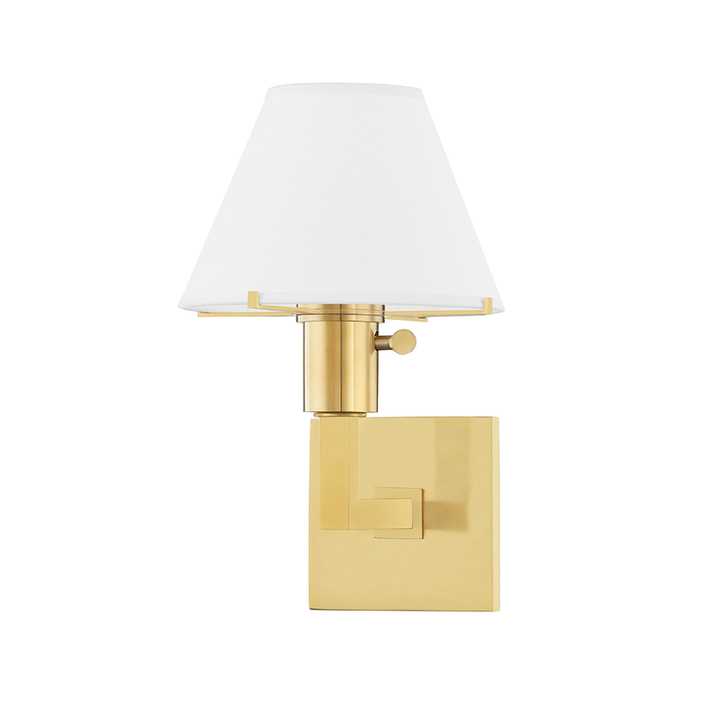 Leeds 1 Light Wall Sconce - Aged Brass