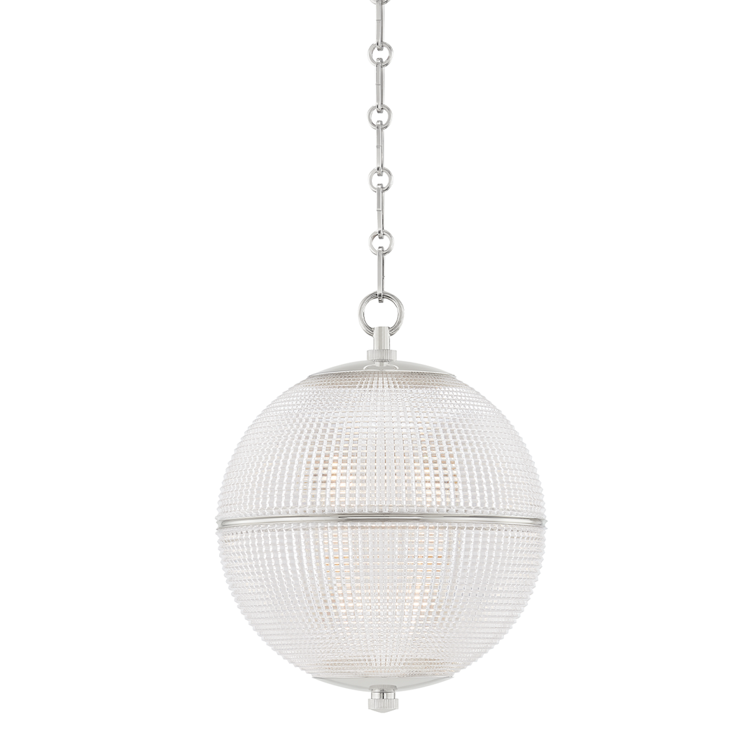 Sphere No. 3 1 Light Small Pendant - Polished Nickel