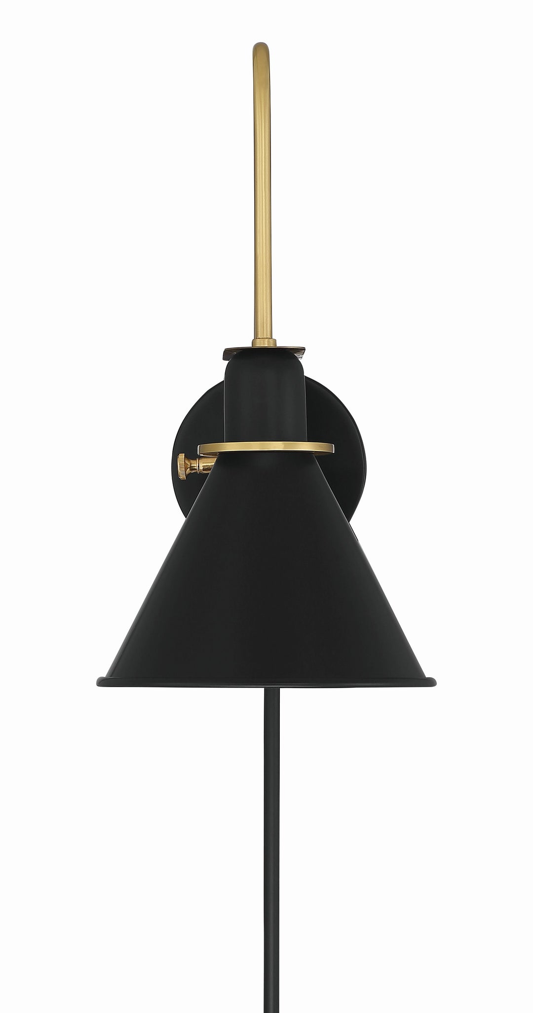 Crystorama Medford 1 Light Matte Black Sconce