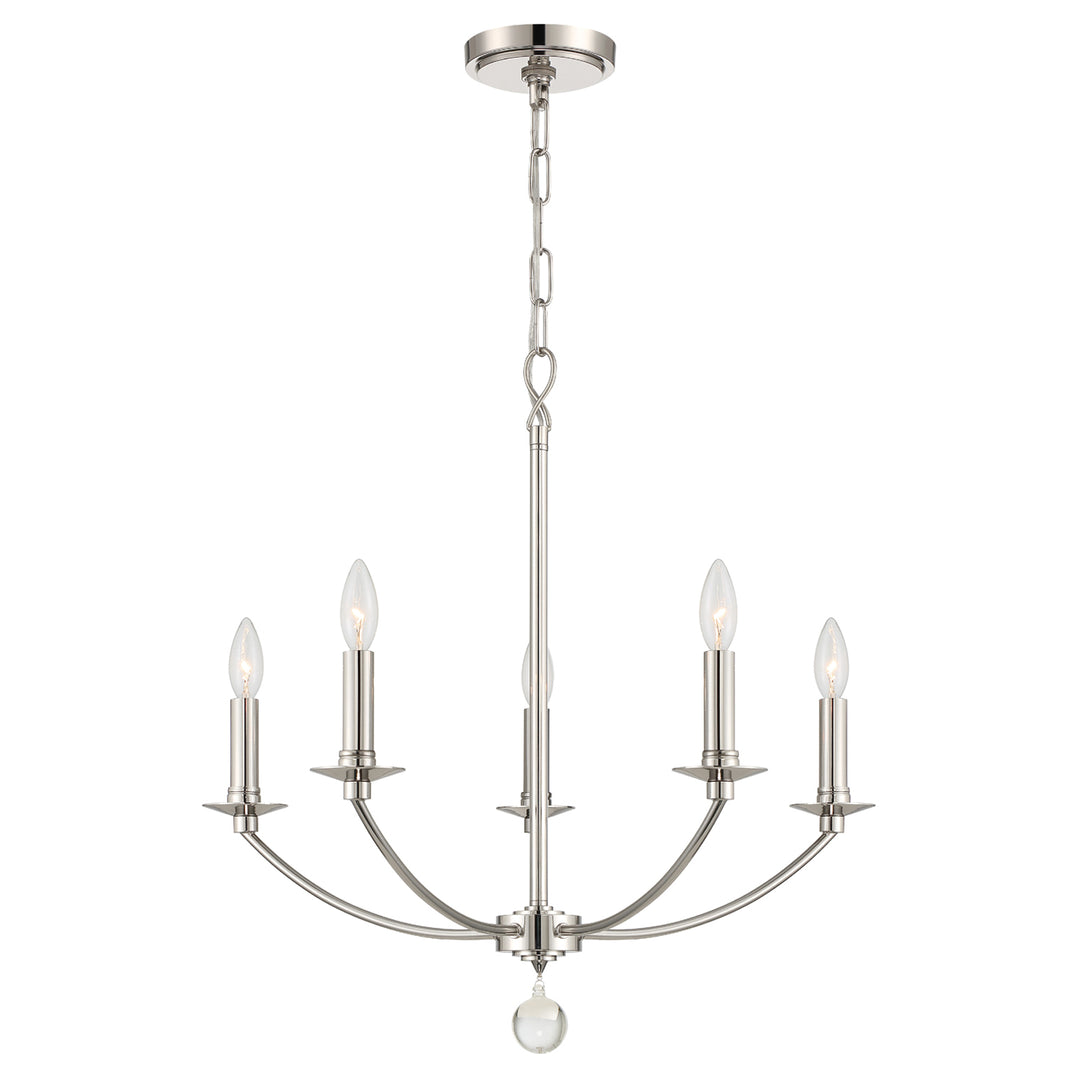 Mila 5 Light Black Chandelier