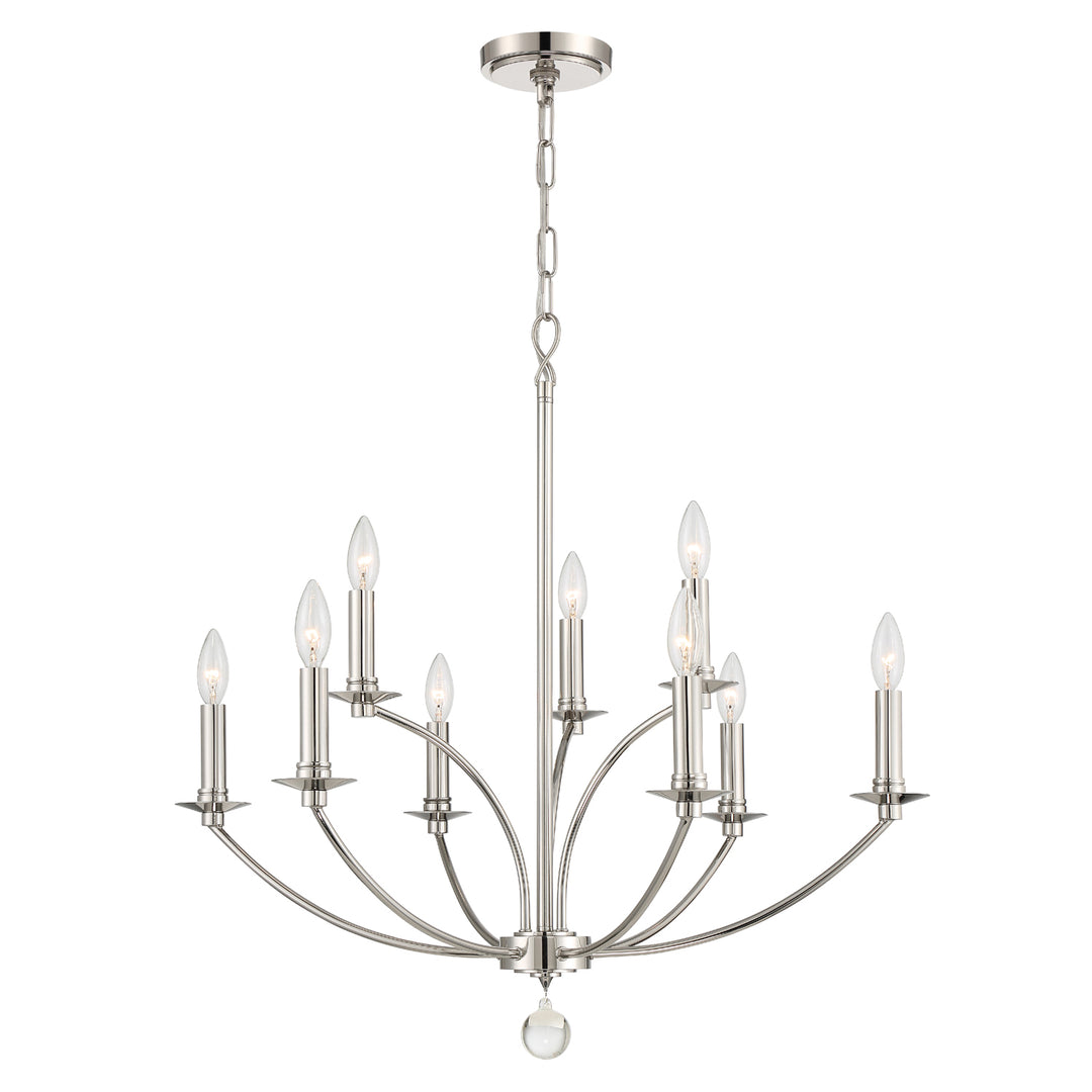 Mila 9 Light Black Chandelier