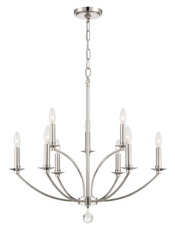 Crystorama Mila 9 Light Black Chandelier