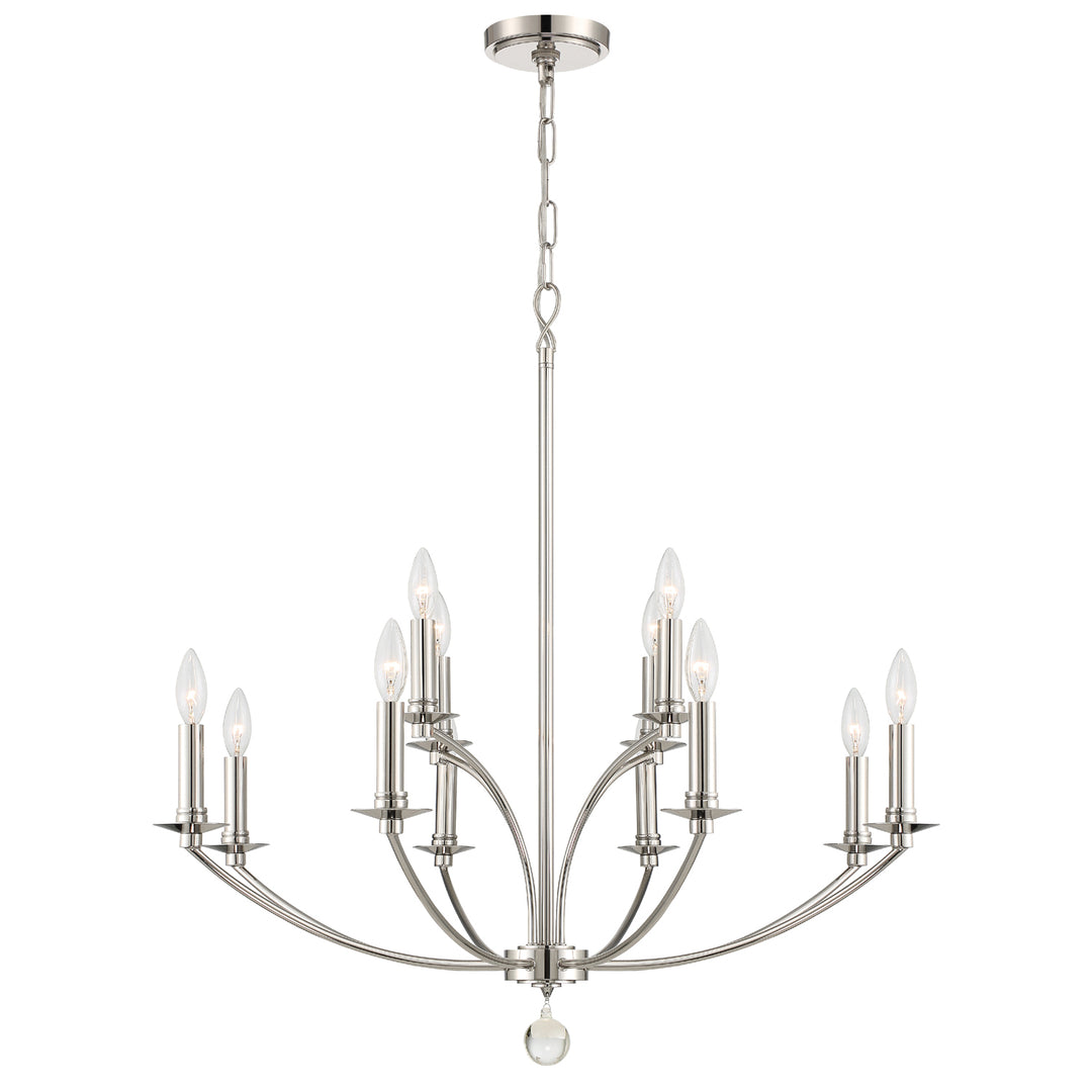 Mila 12 Light Black Chandelier