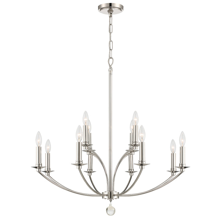 Mila 12 Light Black Chandelier