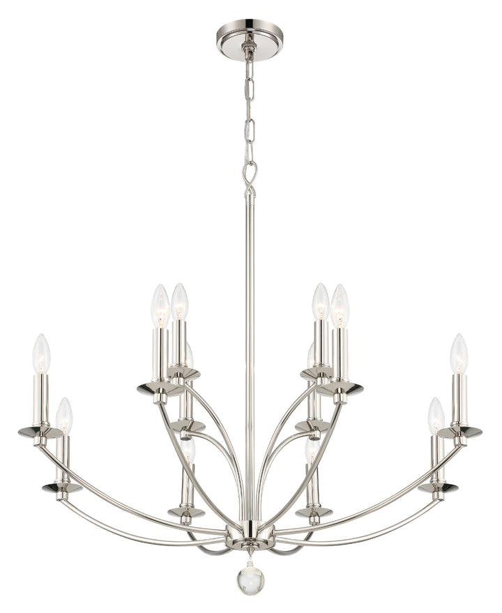 Crystorama Mila 12 Light Black Chandelier