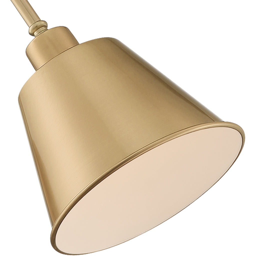 Crystorama Mitchell 1 Light Aged Brass Task Sconce