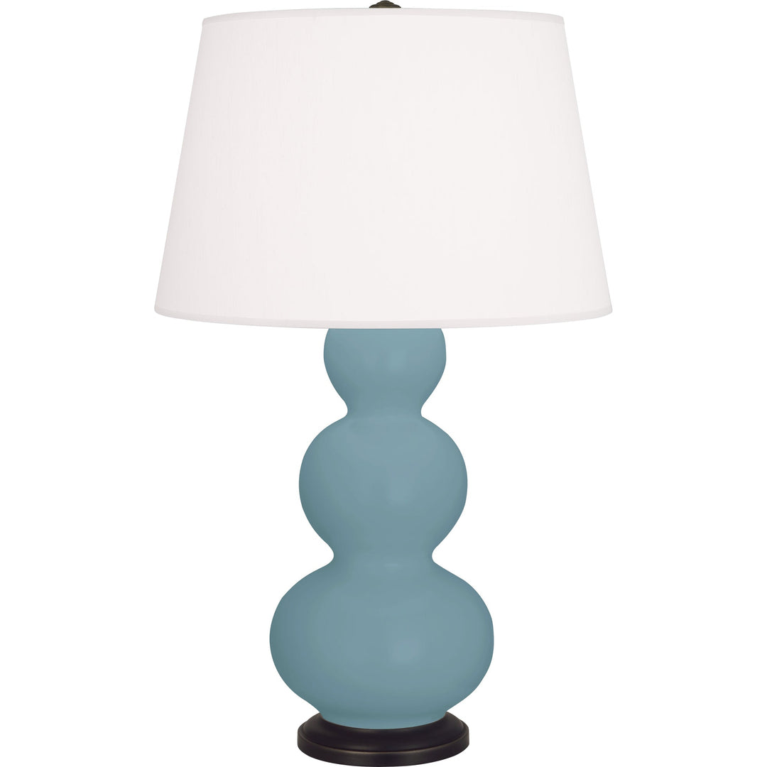 Matte Steel Blue Triple Gourd Table Lamp-Style Number MOB41