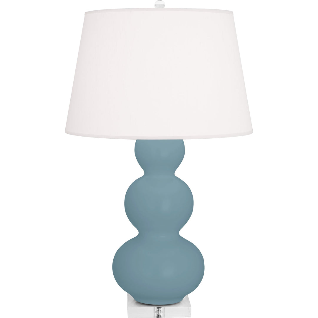 Matte Steel Blue Triple Gourd Table Lamp-Style Number MOB43