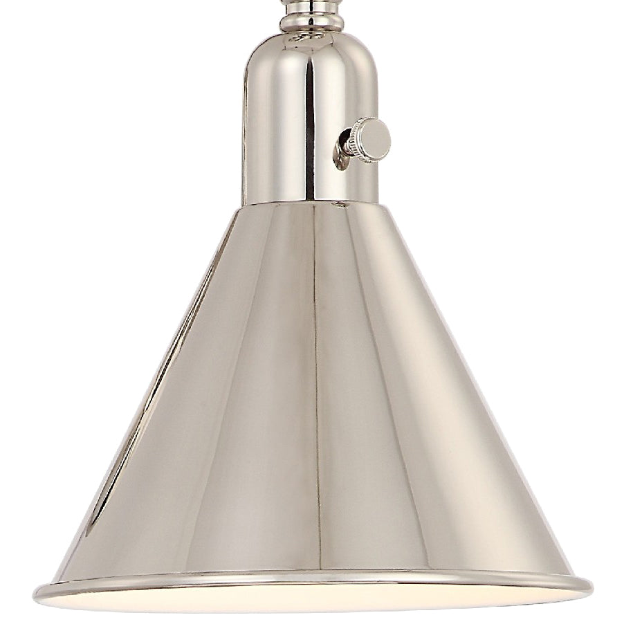 Crystorama Morgan 1 Light Aged Brass Task Sconce