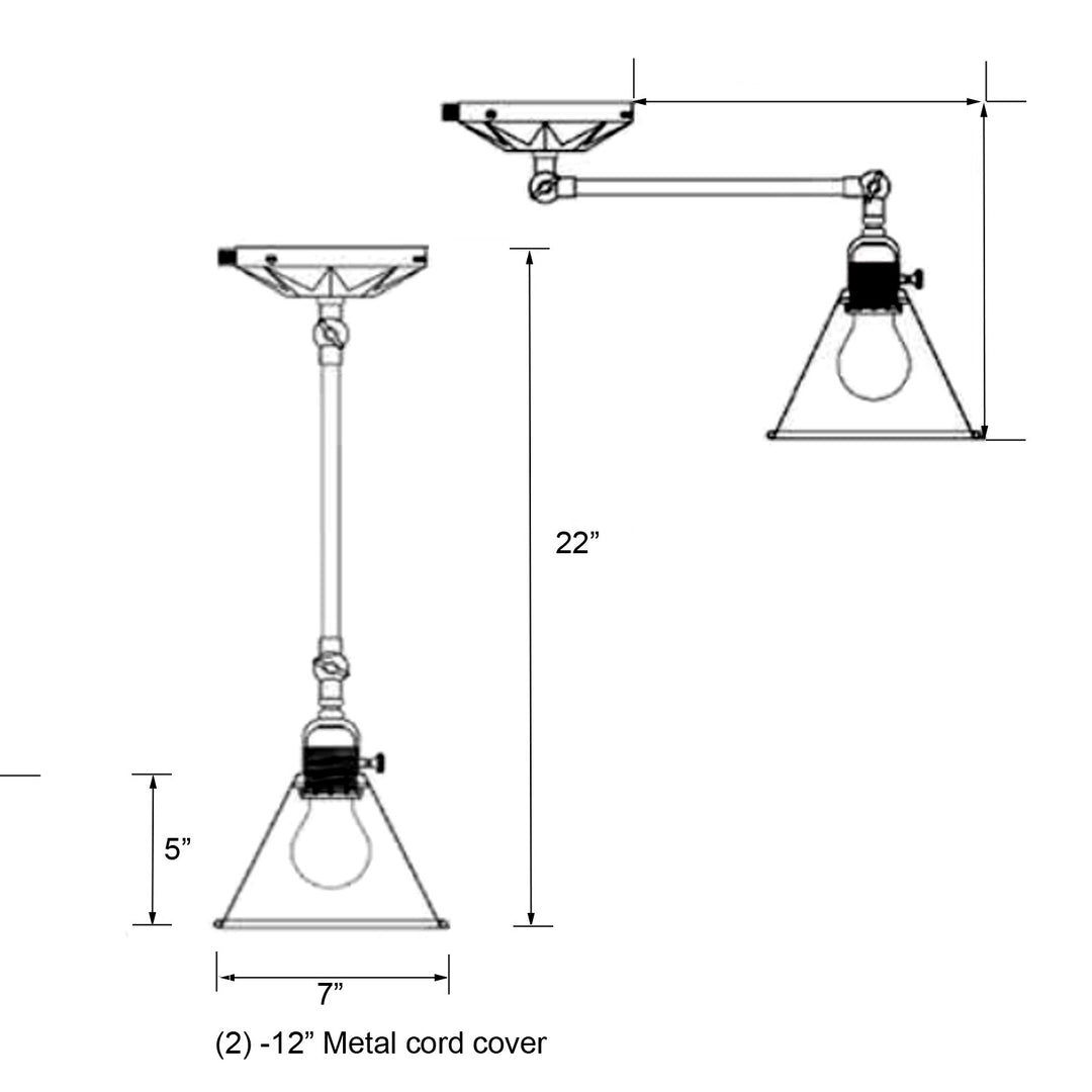 Crystorama Morgan 1 Light Aged Brass Task Sconce