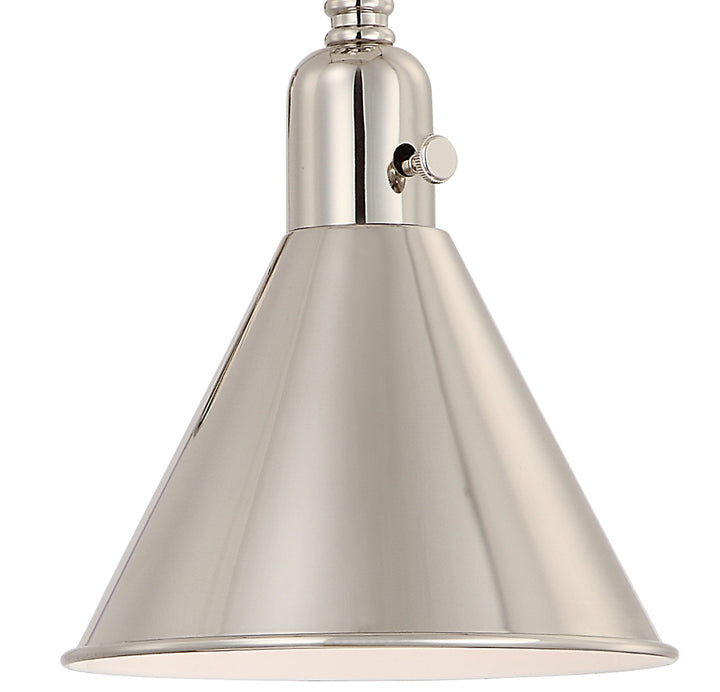 Crystorama Morgan 1 Light Aged Brass Task Sconce