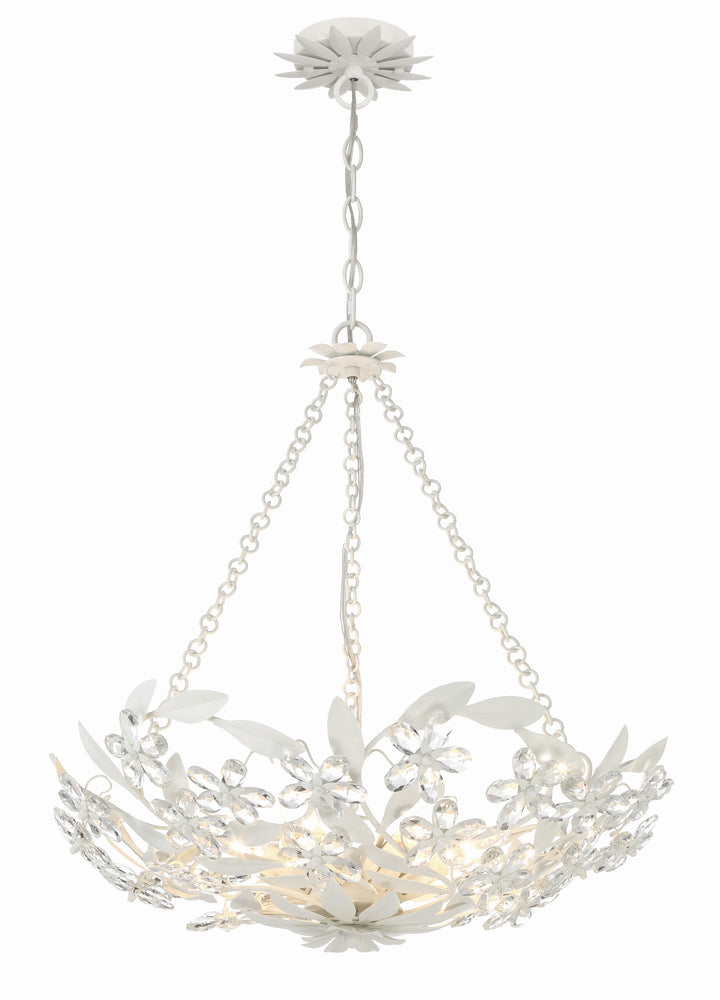 Marselle 6 Light Antique Gold Semi Flush Mount