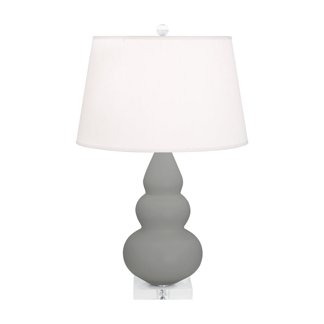 Matte Smoky Taupe Small Triple Gourd Accent Lamp-Style Number MST33