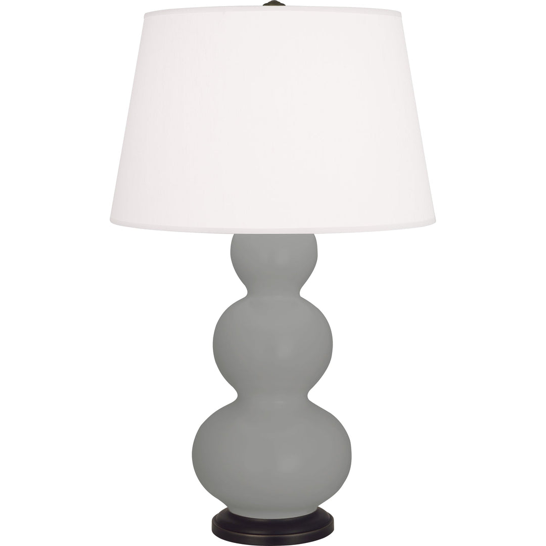 Matte Smoky Taupe Triple Gourd Table Lamp-Style Number MST41