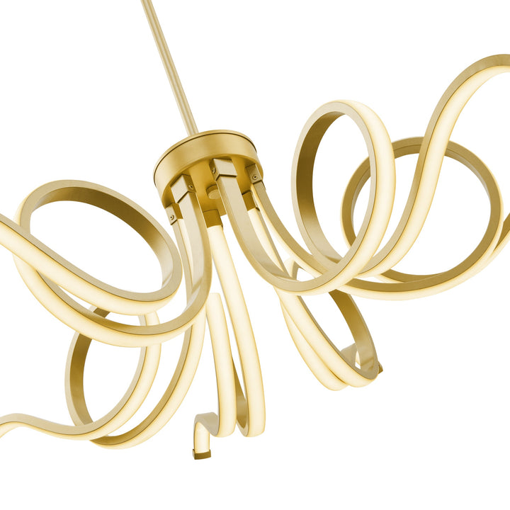 Magnolia LED Adjustable Chandelier // Sandy Gold