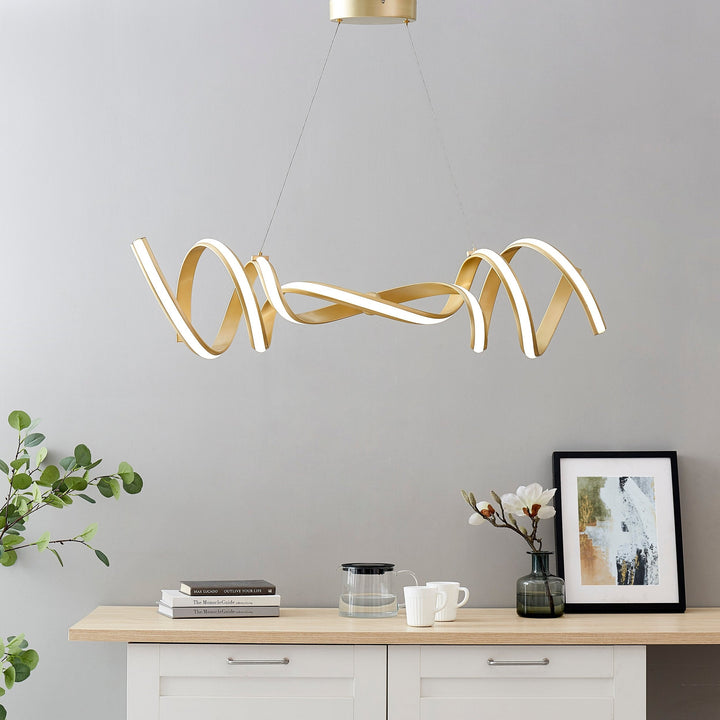 Munich LED Horizontal Chandelier // Gold