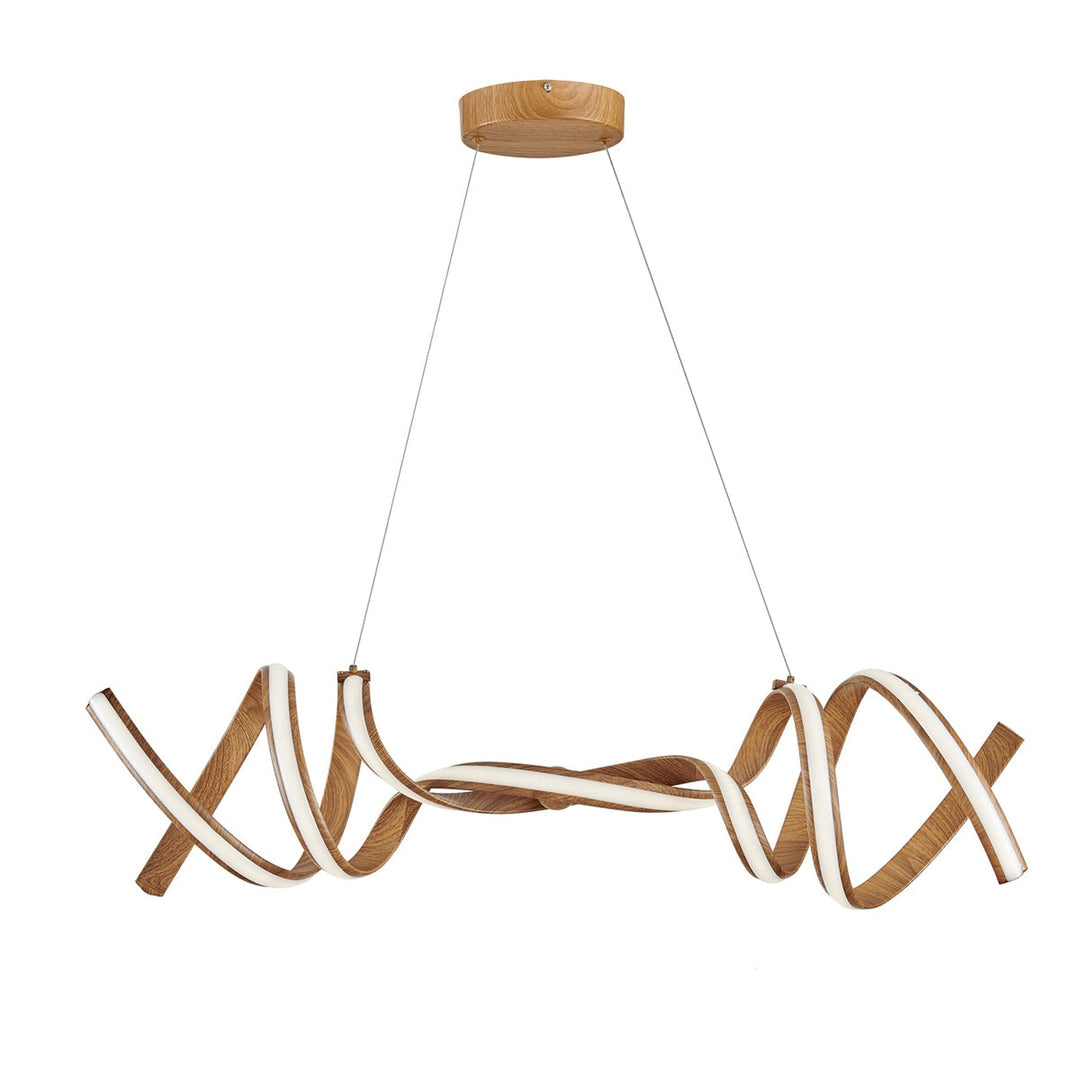 Munich LED Horizontal Chandelier // Wood