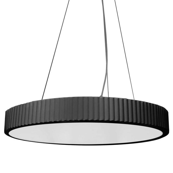 Dainolite 42W LED Pendant, Matte Black with White Acrylic Diffuser