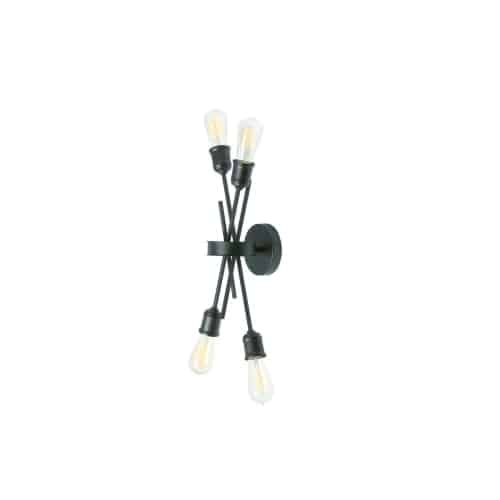 Dainolite 4 Light Wall Sconce, Espresso Finish