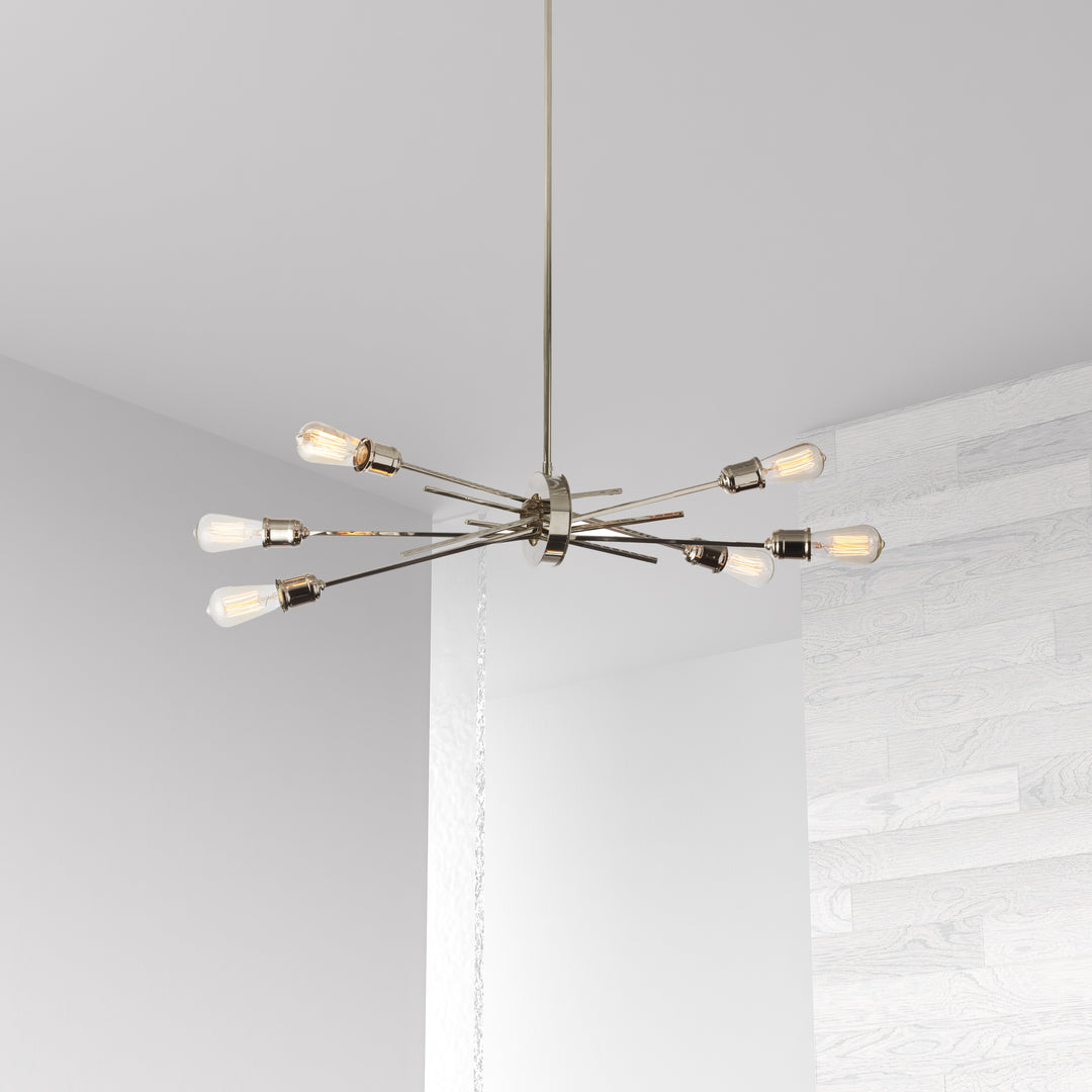 Dainolite 6 Light Incandescent Horizontal Pendant Aged Brass