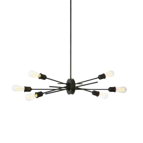 Dainolite 6 Light Incandescent Horizontal Pendant Aged Brass