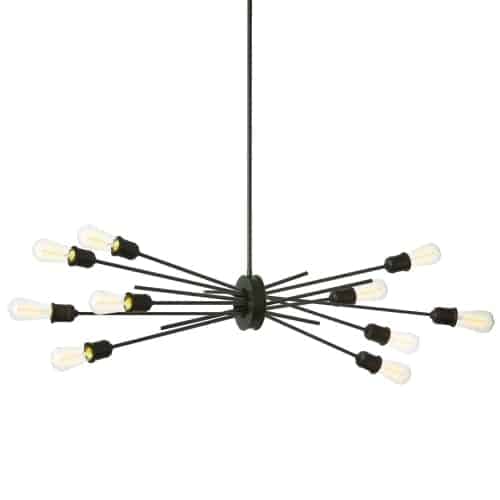 Dainolite 10 Light Horizontal Pendant, Espresso Finish