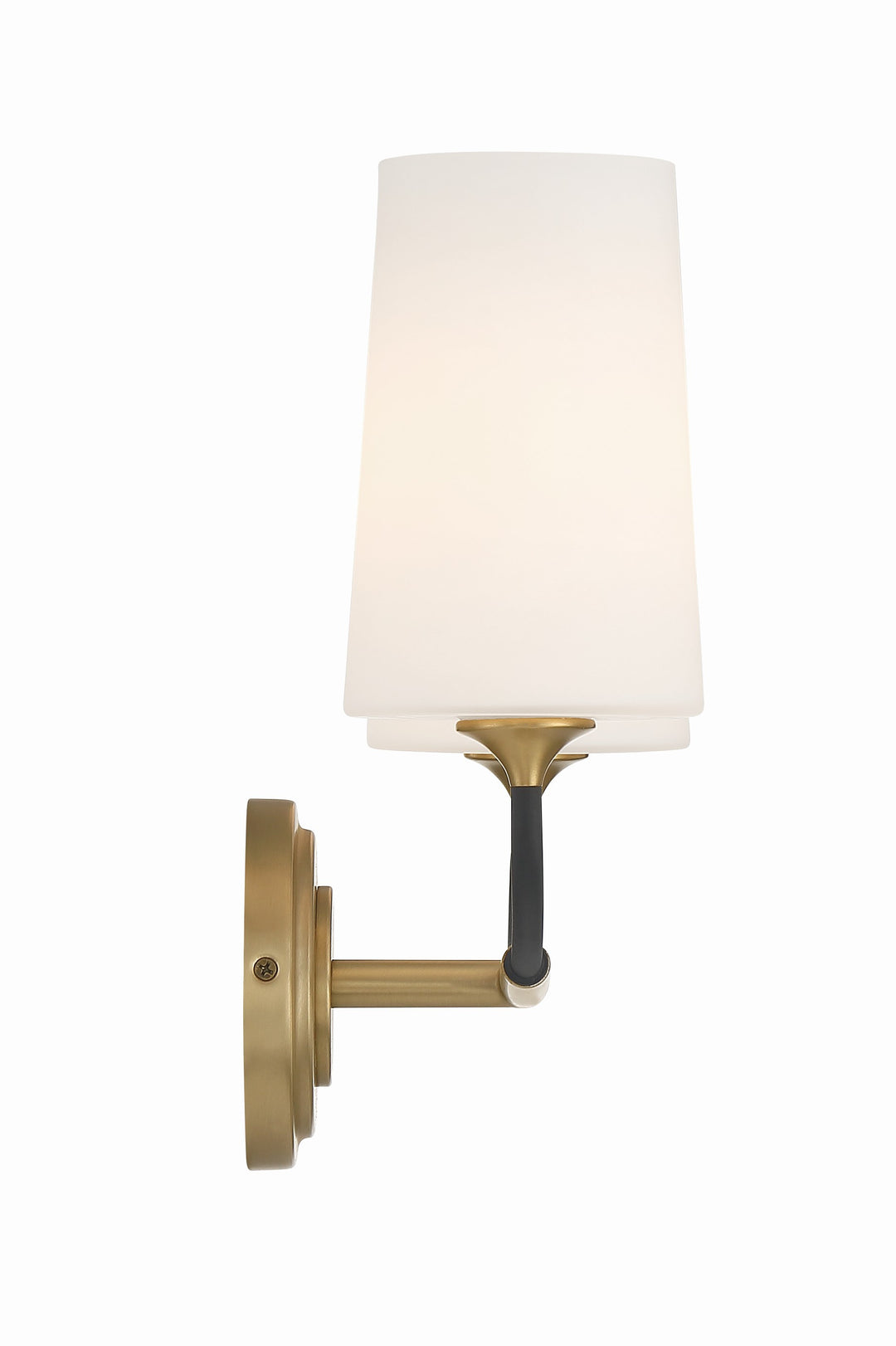 Crystorama Niles 2 Light Black Forged + Modern Gold Sconce