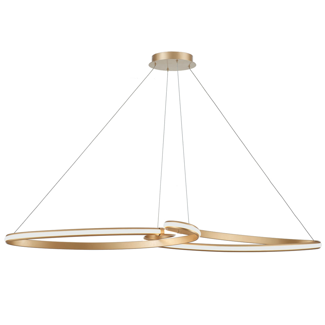 Dainolite 76W LED Nola Horizontal Pendant Aged Brass