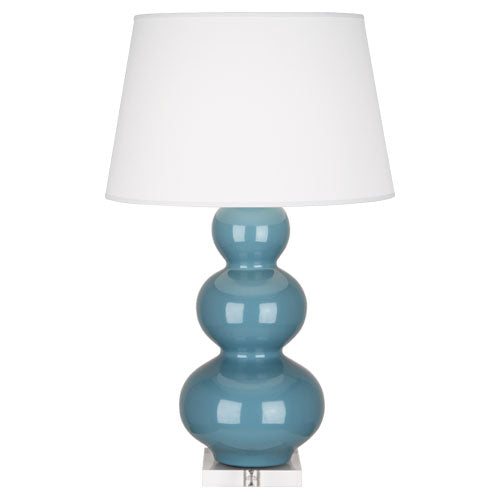 Steel Blue Triple Gourd Table Lamp-Style Number OB43X