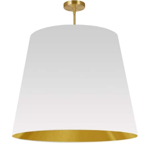 Dainolite 1 Light Oversized Drum Pendant X-Large Black/Gold Shade