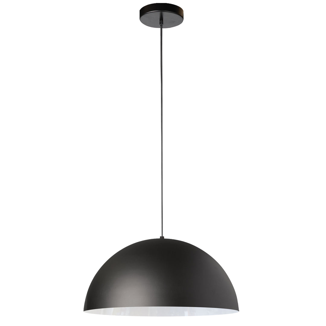 Dainolite 1 Light Incandescent Pendant, Matte Black