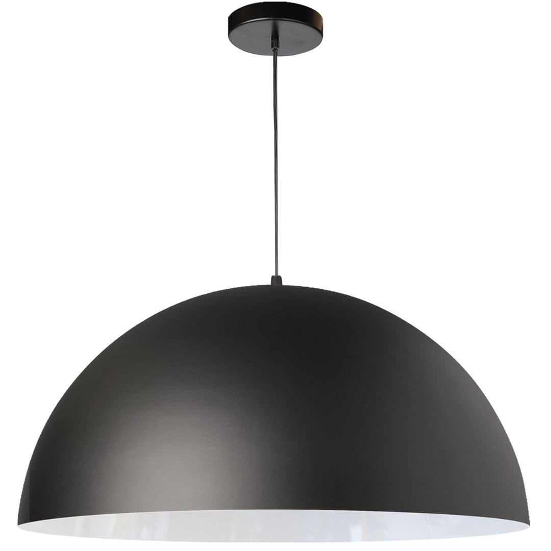 Dainolite 1 Light Incandescent Pendant, Matte Black