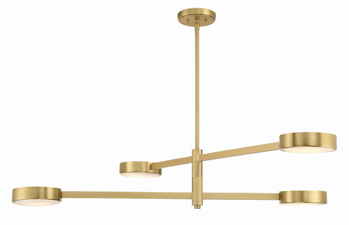 Orson 4 Light Modern Gold Chandelier