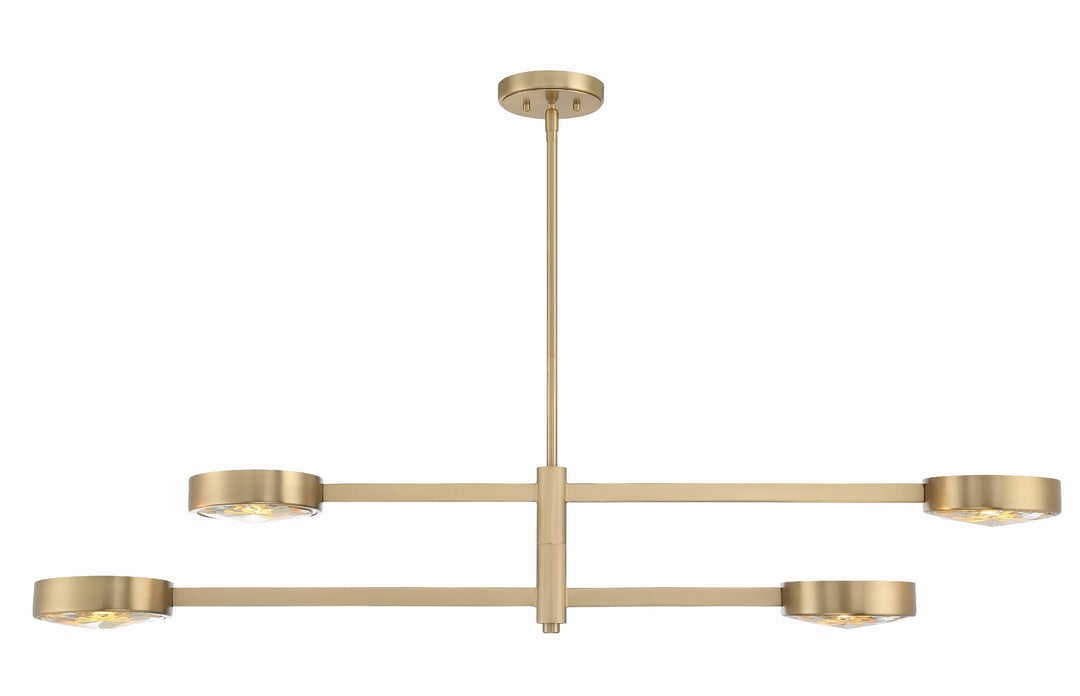 Crystorama Orson 4 Light Modern Gold Chandelier