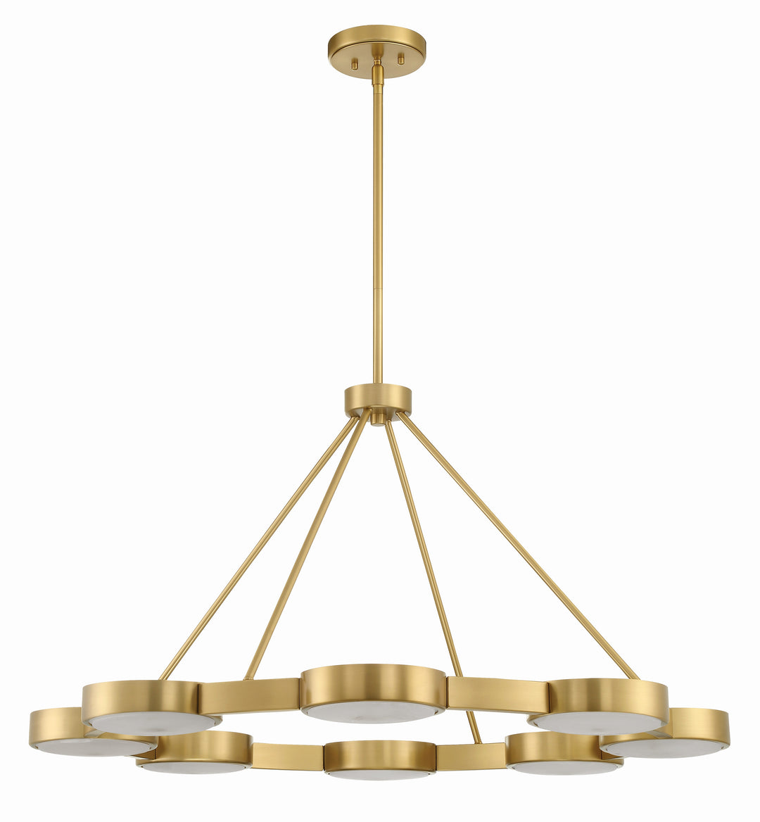 Crystorama Orson 8 Light Modern Gold Chandelier