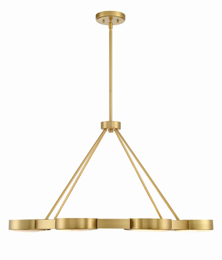 Crystorama Orson 8 Light Modern Gold Chandelier