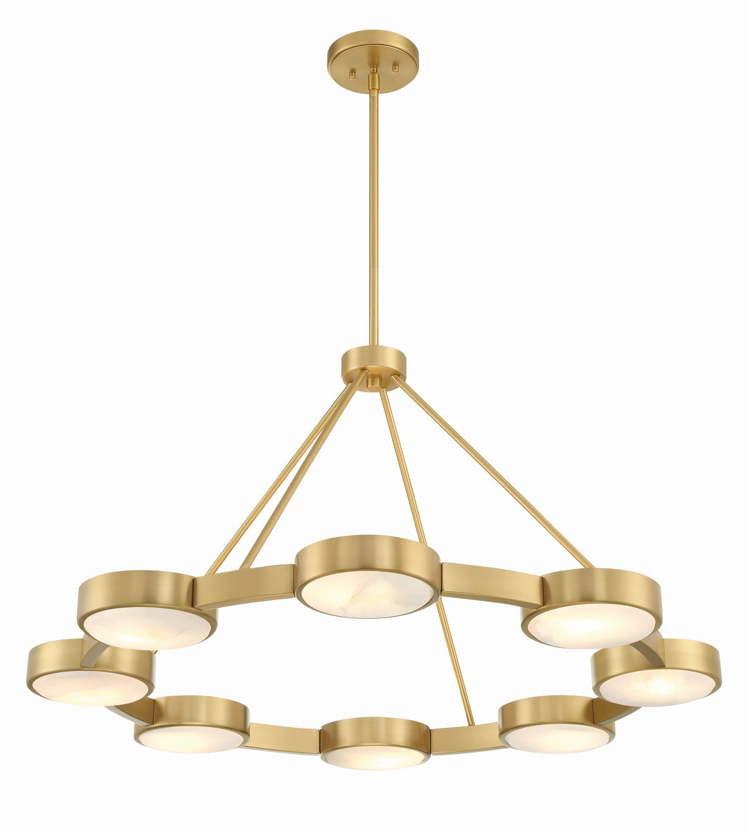 Crystorama Orson 8 Light Modern Gold Chandelier